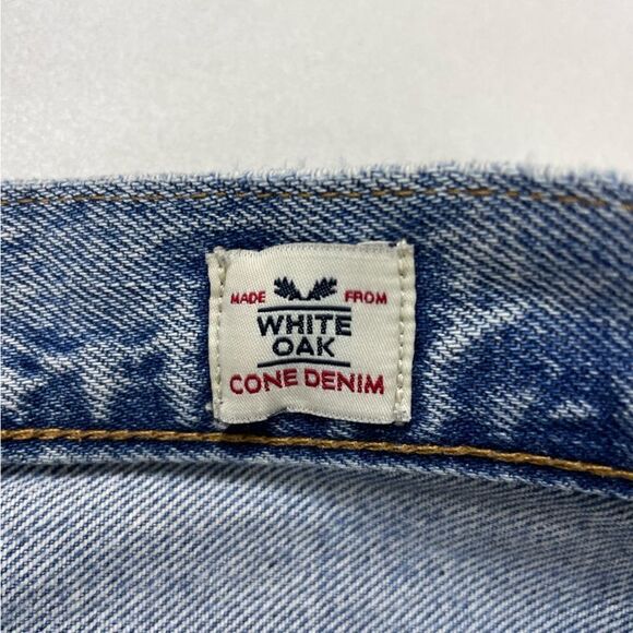 Levi's 501 Skinny Selvedge Cut Off Denim Jean Shorts Women Size 27 Light Blue - Picture 9 of 11